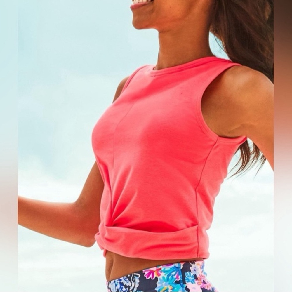 Lilly Pulitzer Luxletic Greer Twisted Tank Top